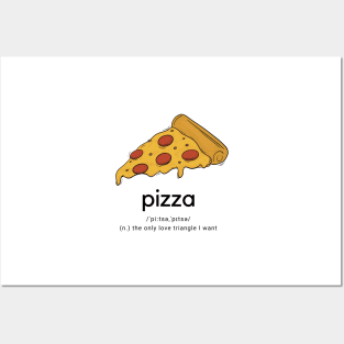 Pizza love triangle dictionary Posters and Art